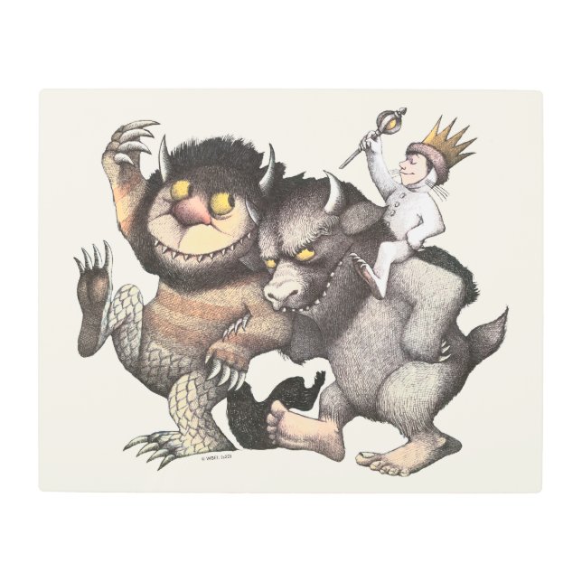 Where the Wild Things Are Characters Metal Print (Front)