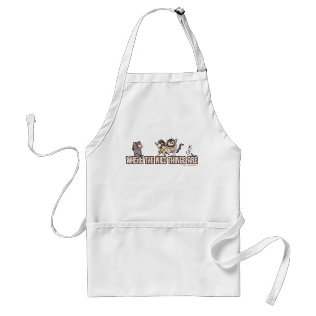 Where the Wild Things Are Characters on Logo Adult Apron (Front)