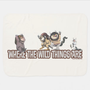 Where the Wild Things Are Characters on Logo Baby Blanket