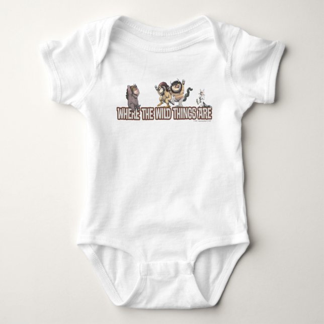 Where the Wild Things Are Characters on Logo Baby Bodysuit (Front)