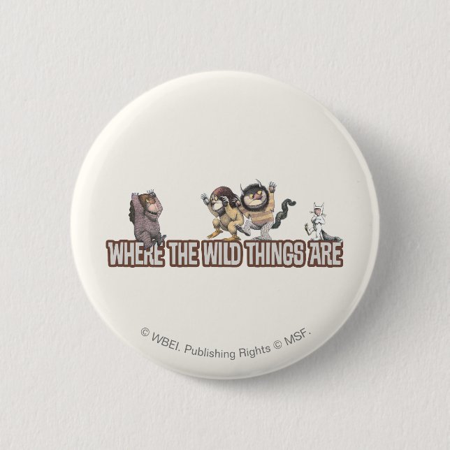 Where the Wild Things Are Characters on Logo Button (Front)