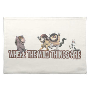 Where the Wild Things Are Characters on Logo Cloth Placemat