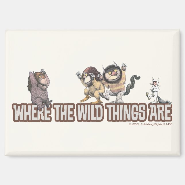 Where the Wild Things Are Characters on Logo Magnet (Front)