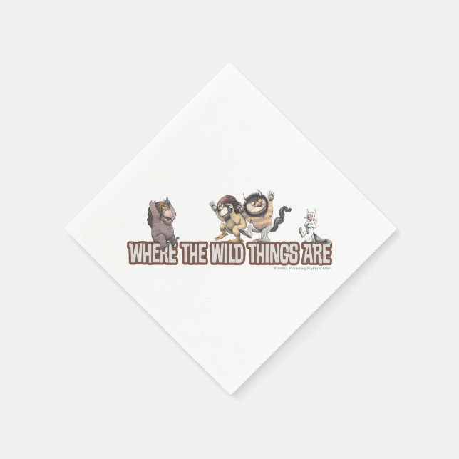 Where the Wild Things Are Characters on Logo Napkins (Corner)