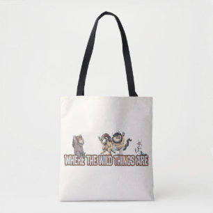 Where the Wild Things Are Characters on Logo Tote Bag