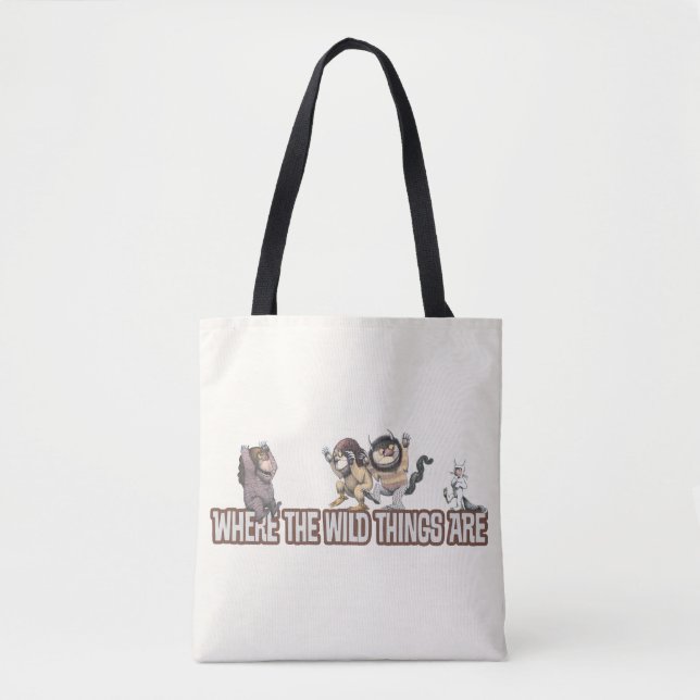 Where the Wild Things Are Characters on Logo Tote Bag (Front)
