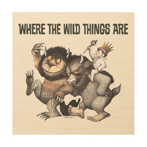 Where the Wild Things Are Characters Wood Wall Art