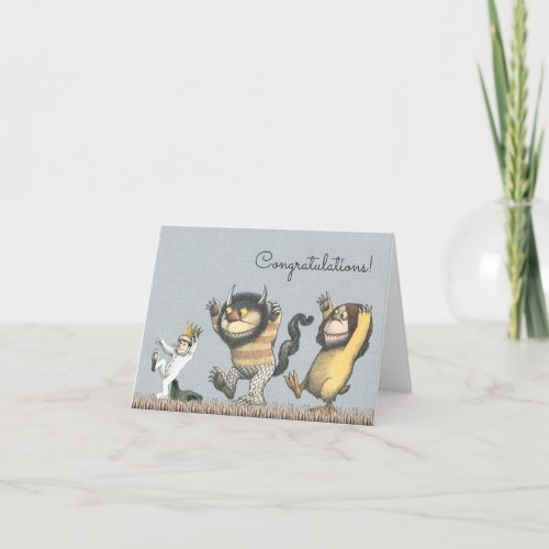 Where the Wild Things Are  Congratulations Card