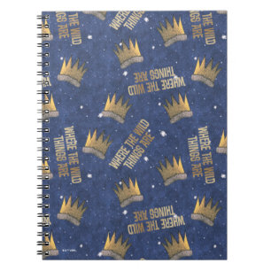 Where the Wild Things Are Crown and Stars Pattern Notebook