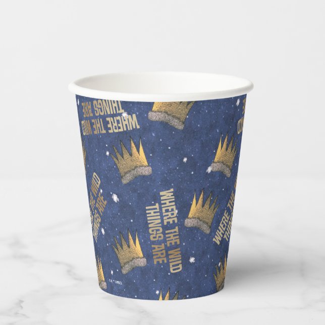 Where the Wild Things Are Crown and Stars Pattern Paper Cups (Front)