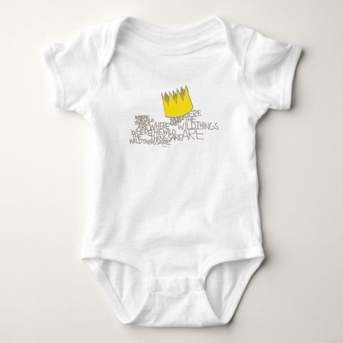 Where the Wild Things Are  Crown Baby Bodysuit