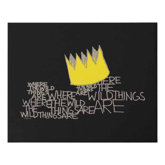 Where the Wild Things Are | Crown Faux Canvas Print (Front)