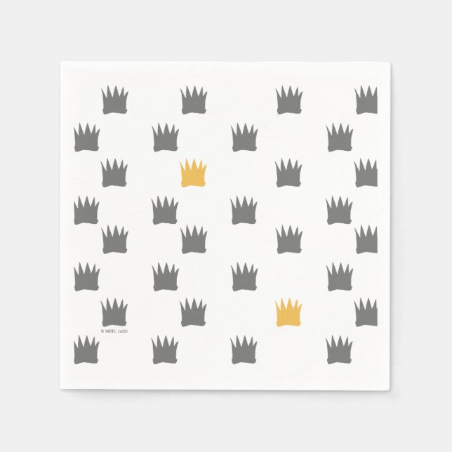 Where the Wild Things Are Crown Pattern Napkins (Front)