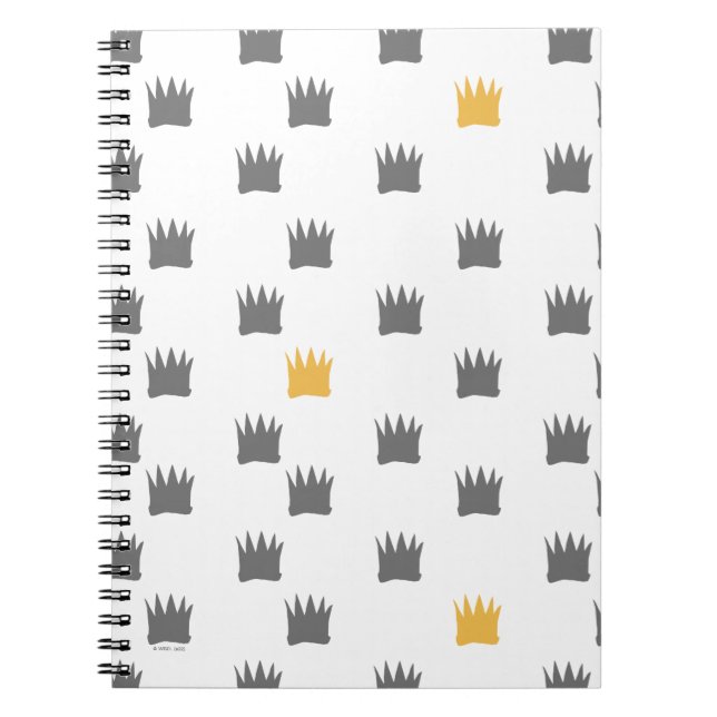 Where the Wild Things Are Crown Pattern Notebook (Front)