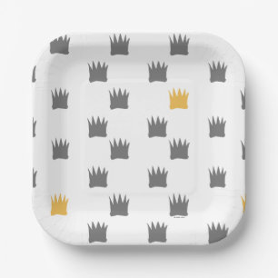 Where the Wild Things Are Crown Pattern Paper Plates