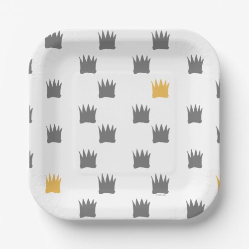 Where the Wild Things Are Crown Pattern Paper Plates