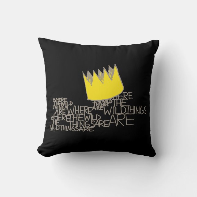 Where the Wild Things Are | Crown Throw Pillow (Front)