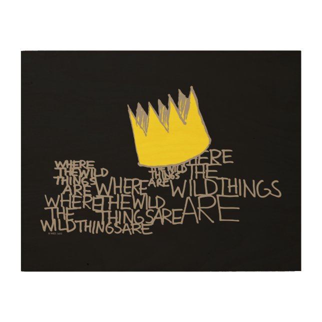 Where the Wild Things Are | Crown Wood Wall Art (Front)
