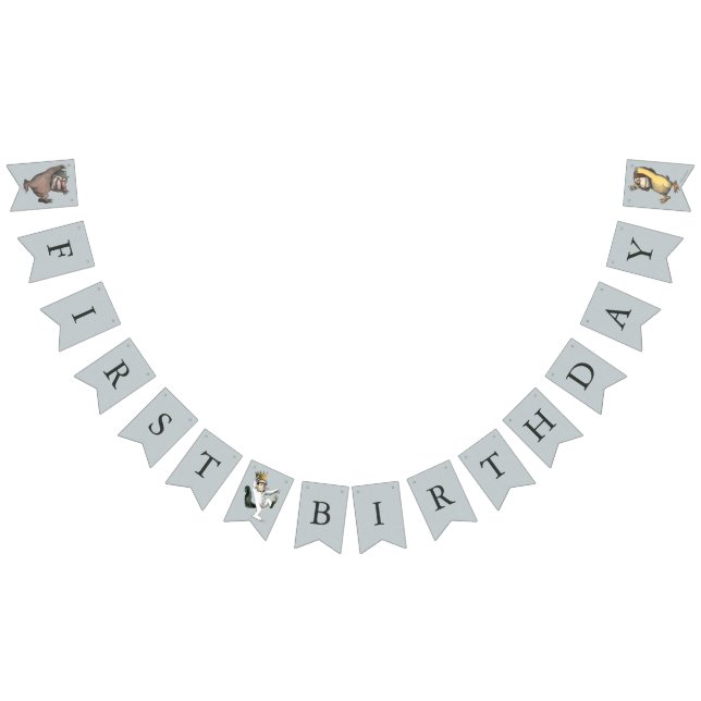 Where the Wild Things Are First Birthday Bunting Flags (All)