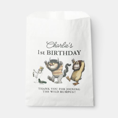 Where the Wild Things Are First Birthday Favor Bag