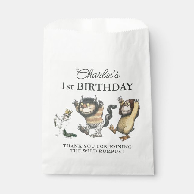 Where the Wild Things Are First Birthday Favor Bag (Front)