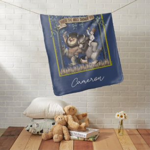 Where the Wild Things Are Graphic Add Your Name Baby Blanket