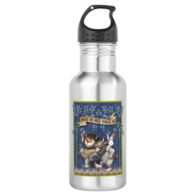 Where the Wild Things Are Graphic Stainless Steel Water Bottle (Front)