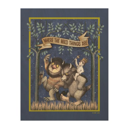 Where the Wild Things Are Graphic Wood Wall Art