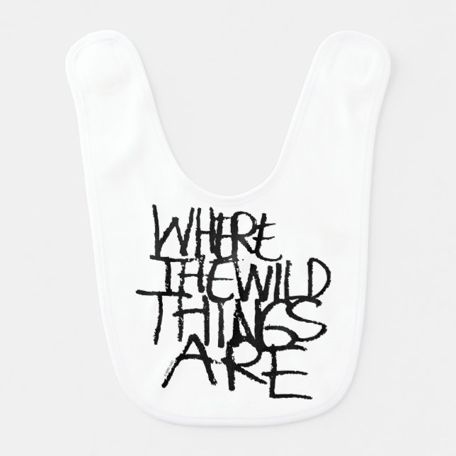 Where the Wild Things Are | Handwritten Baby Bib (Front)