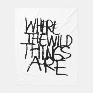 Where the Wild Things Are Handwritten Fleece Blanket