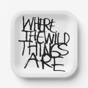 Where the Wild Things Are   Handwritten Paper Plates