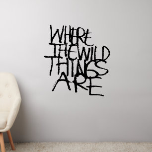 Where the Wild Things Are Handwritten Wall Decal