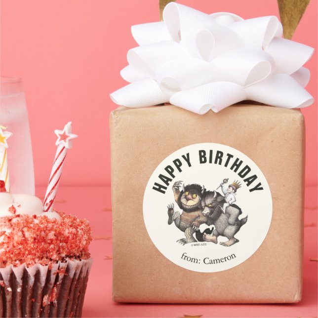 Where the Wild Things Are | Happy Birthday Classic Round Sticker (Party)