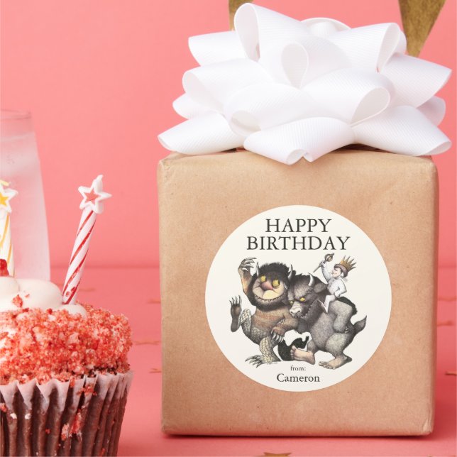 Where the Wild Things Are | Happy Birthday Classic Round Sticker (Party)