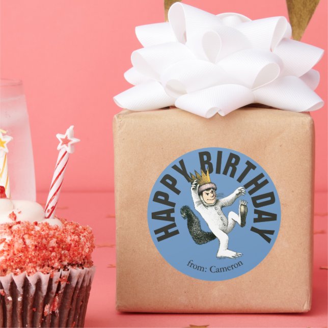 Where the Wild Things Are | Happy Birthday Classic Round Sticker (Party)
