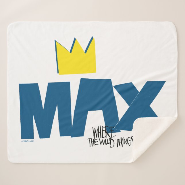 Where the Wild Things Are | Max and Crown Sherpa Blanket (Front (Horizontal))