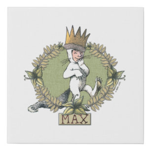 Where the Wild Things Are   Max Badge Faux Canvas Print