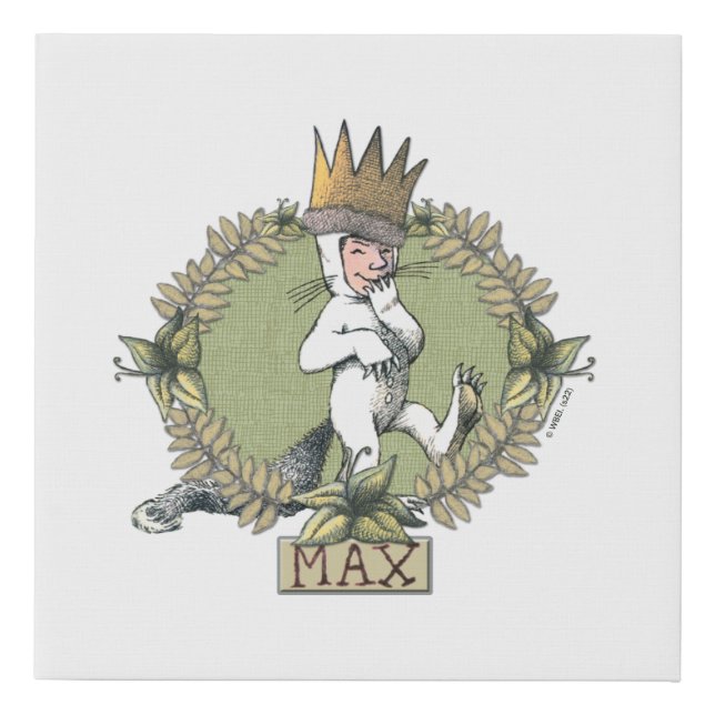 Where the Wild Things Are | Max Badge Faux Canvas Print (Front)