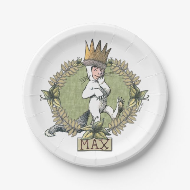 Where the Wild Things Are | Max Badge Paper Plates (Front)