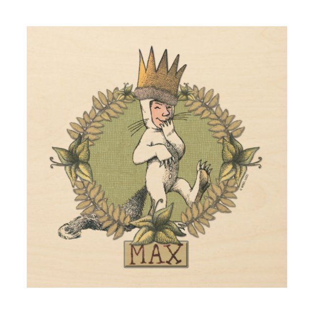 Where the Wild Things Are | Max Badge Wood Wall Art (Front)