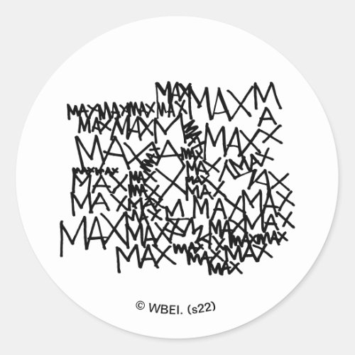 Where the Wild Things Are  Max Repeated Classic Round Sticker