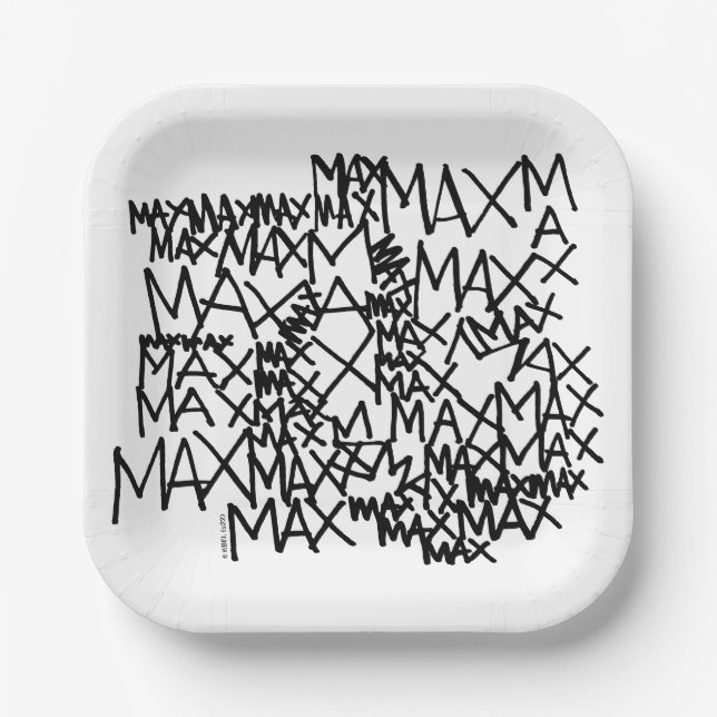 Where the Wild Things Are | Max Repeated Paper Plates (Front)