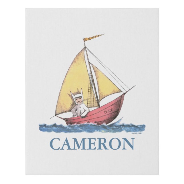 Where the Wild Things Are | Max Sailing Faux Canvas Print (Front)