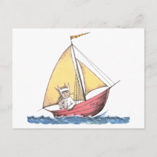 Where the Wild Things Are   Max Sailing Postcard
