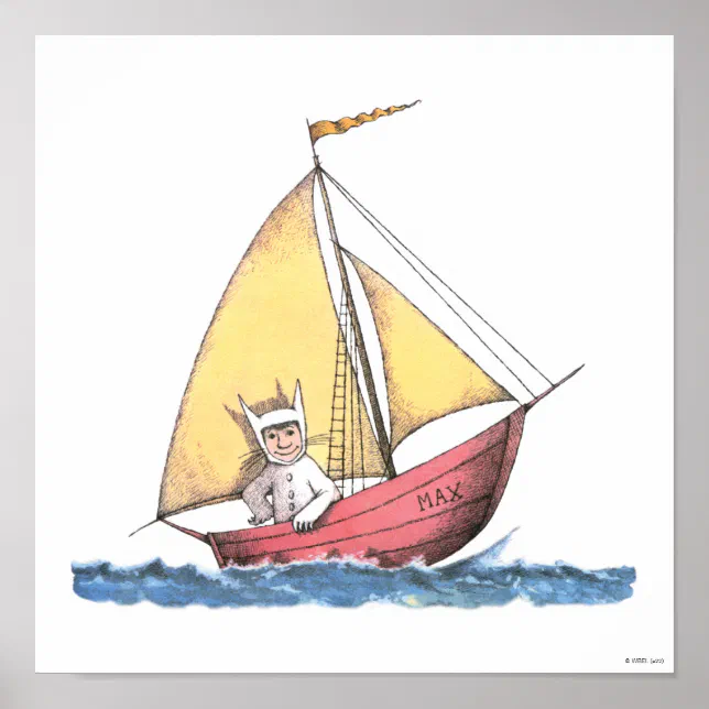 Where the Wild Things Are | Max Sailing Poster | Zazzle