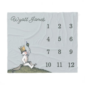 Where the Wild Things Are Monthly Milestone Baby Fleece Blanket