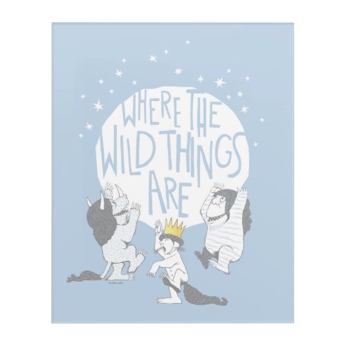 Where The Wild Things Are  Moon  Stars Acrylic Print