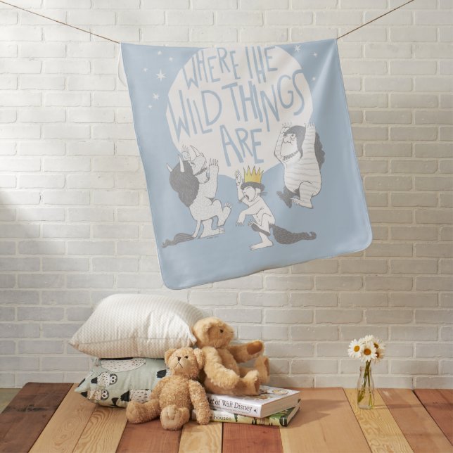 Where The Wild Things Are | Moon & Stars Baby Blanket (In Situ)