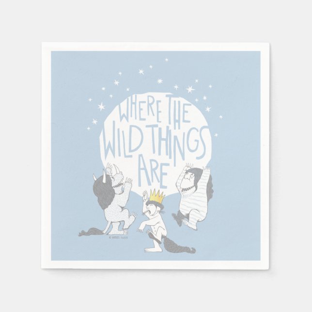 Where The Wild Things Are | Moon & Stars Napkins (Front)