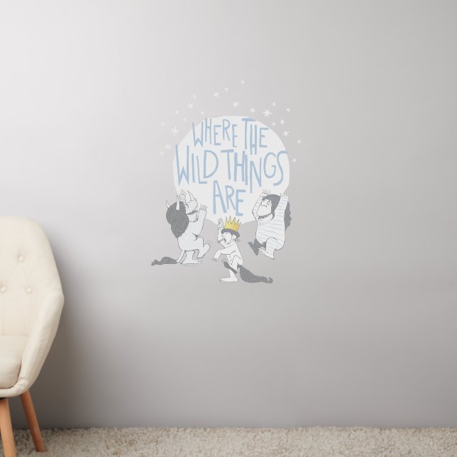 Where The Wild Things Are | Moon & Stars Wall Decal (Living Room 2)